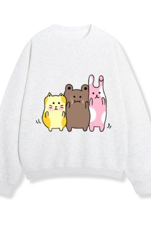 Animal design , Three cute animals . Sweatshirt