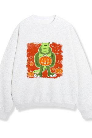 Animal Dinosaur Pumpkin Costume For Halloween Sweatshirt