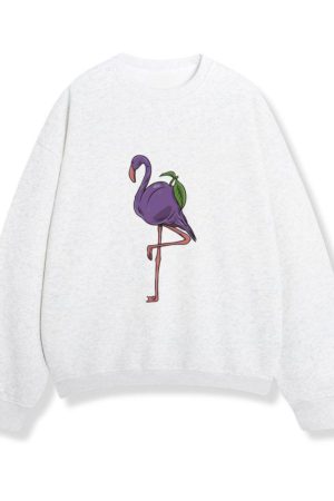 Animal Food Plum Fruit _Plumingo_ Flamingo Sweatshirt